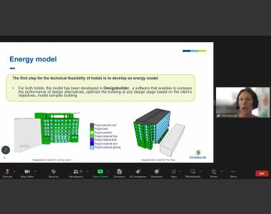محاضرة بعنوان " Financial and technical feasibility of energy efficiency measures in hotels in Palestine " 